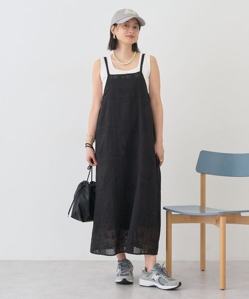 AMERICAN HOLIC(アメリカンホリック)の「シアー刺繍キャミワンピース(ペチコート付き)(ワンピース・レディース・アイボリー/ブラック・L/M)」の18枚目の写真