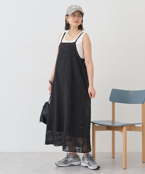 AMERICAN HOLIC(アメリカンホリック)の「シアー刺繍キャミワンピース(ペチコート付き)(ワンピース・レディース・アイボリー/ブラック・L/M)」の19枚目の写真