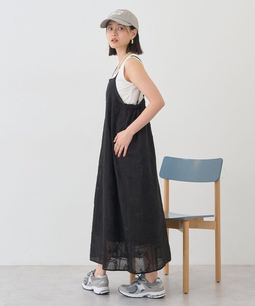 AMERICAN HOLIC(アメリカンホリック)の「シアー刺繍キャミワンピース(ペチコート付き)(ワンピース・レディース・アイボリー/ブラック・L/M)」の20枚目の写真
