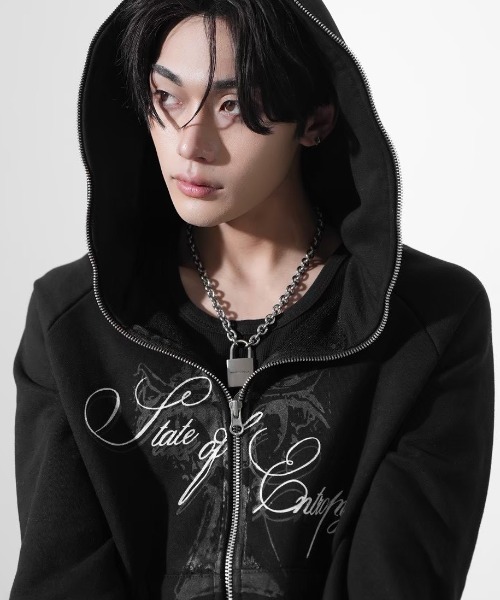 ROSEN KREUZ（ローゼンクロイツ）の「【Rosen Kreuz】SEALED FAITH PADLOCK NECKLACE / 【ローゼンクロイツ】シールドフェイスロックネックレス＜着用動画あり＞（ネックレス・メンズ・シルバー・ONE SIZE）」の9枚目の写真