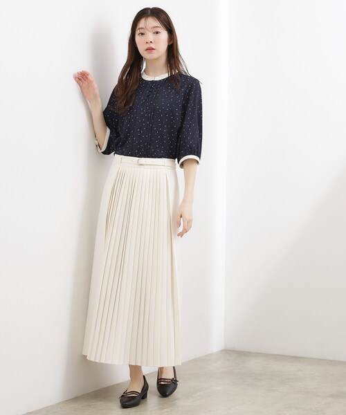 grove(グローブ)の「【二の腕カバー・お仕事】フロントタック配色ブラウス(シャツ/ブラウス・レディース・ホワイト系7/ライトグレー系4/ホワイト系3/ネイビー系・02/03/01/05/04)」の11枚目の写真