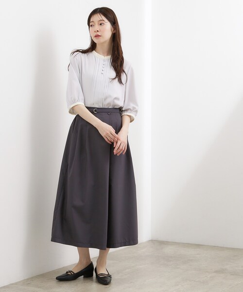grove(グローブ)の「【二の腕カバー・お仕事】フロントタック配色ブラウス(シャツ/ブラウス・レディース・ホワイト系7/ライトグレー系4/ホワイト系3/ネイビー系・02/03/01/05/04)」の19枚目の写真