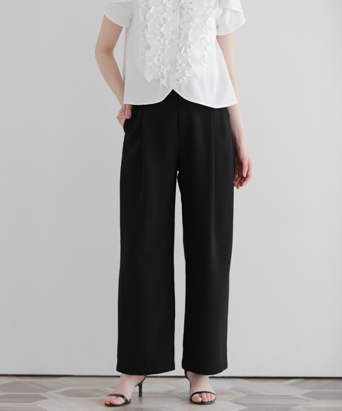 Fit more(フィットモア)の「バックポケットフリルワイドパンツ(その他パンツ・レディース・アイボリー/ホワイト/ブラック・S/PS/M)」の19枚目の写真