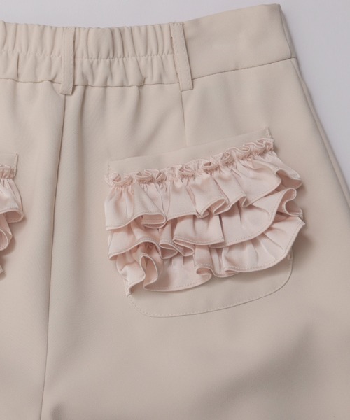 Fit more(フィットモア)の「バックポケットフリルワイドパンツ(その他パンツ・レディース・アイボリー/ホワイト/ブラック・S/PS/M)」の14枚目の写真