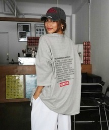 Dalfwin（ダールフィン）の「韓国ファッション SEATTLE英字バックプリント半袖Tシャツ（Tシャツ/カットソー）」