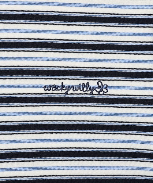 Wacky WiLLy（ワッキーウィリー）の「[GISELLEジゼル着用] WOMEN'S MULTI-STRIPE SHORT-SLEEVED T-SHIRT（Tシャツ/カットソー・レディース・ブルー/レッド・MEDIUM/SMALL）」の13枚目の写真