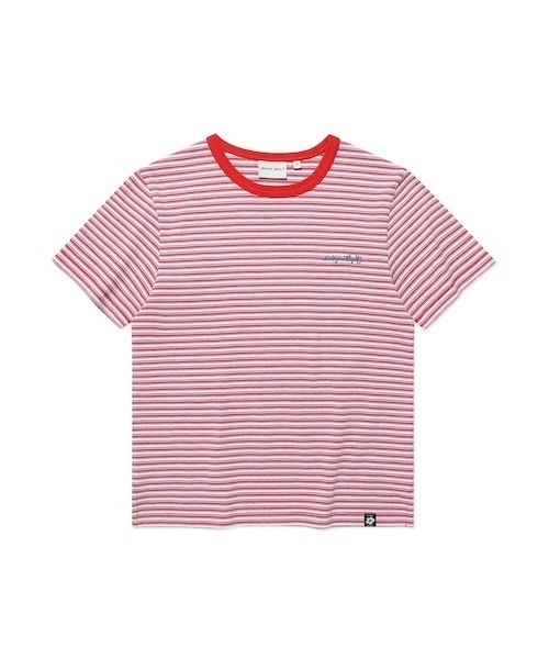 Wacky WiLLy（ワッキーウィリー）の「[GISELLEジゼル着用] WOMEN'S MULTI-STRIPE SHORT-SLEEVED T-SHIRT（Tシャツ/カットソー・レディース・ブルー/レッド・MEDIUM/SMALL）」の4枚目の写真