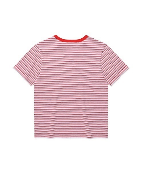 Wacky WiLLy（ワッキーウィリー）の「[GISELLEジゼル着用] WOMEN'S MULTI-STRIPE SHORT-SLEEVED T-SHIRT（Tシャツ/カットソー・レディース・ブルー/レッド・MEDIUM/SMALL）」の5枚目の写真