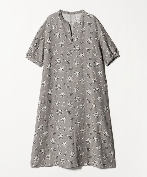 A DAY IN THE LIFE UNITED ARROWS(アデイインザライフユナイテッドアローズ)の「リネンレーヨン キーネックワンピース 5分袖<A DAY IN THE LIFE>(ワンピース・レディース・ブラック/ターコイズブルー系/ピンク/その他2・FREE)」の4枚目の写真