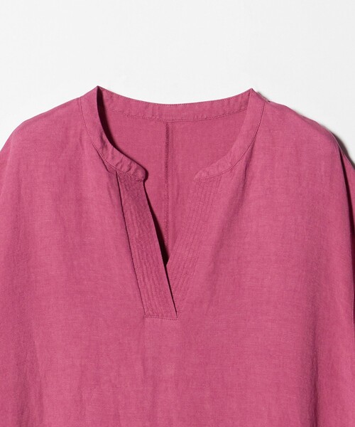 A DAY IN THE LIFE UNITED ARROWS(アデイインザライフユナイテッドアローズ)の「リネンレーヨン キーネックワンピース 5分袖<A DAY IN THE LIFE>(ワンピース・レディース・ブラック/ターコイズブルー系/ピンク/その他2・FREE)」の11枚目の写真
