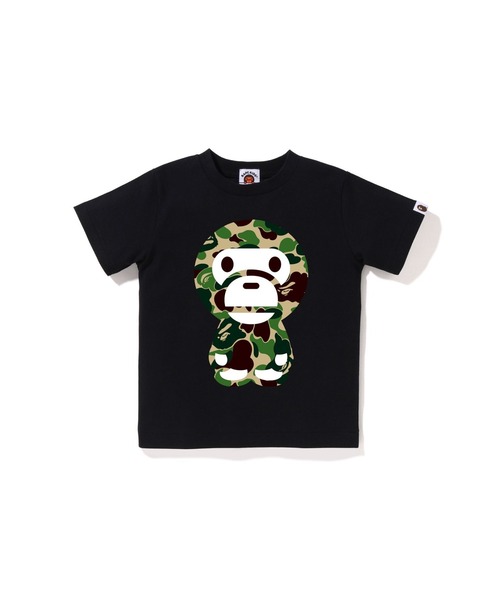 A BATHING APE(アベイシングエイプ)の「ABC CAMO BIG BABY MILO TEE(Tシャツ/カットソー・キッズ・ホワイト×ピンク/ブラック×ピンク/ブラック×ブルー/ブラック×グリーン/ホワイト×グリーン/ホワイト×ブルー・100/120/140/90/130/110)」の5枚目の写真