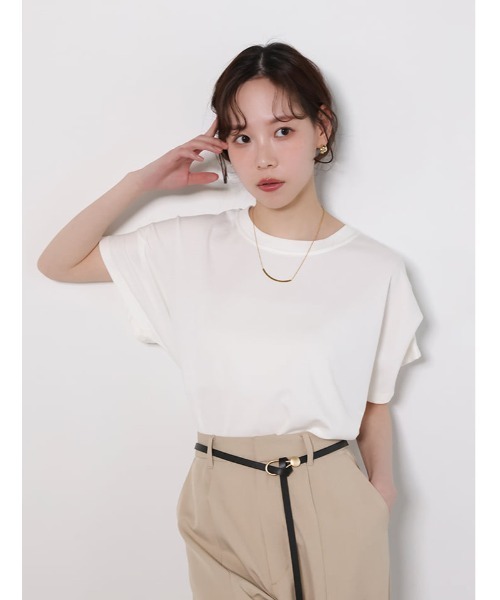 fifth(フィフス)の「ショルダータックカットソー(Tシャツ/カットソー・レディース・ホワイト/ブラック・M)」の5枚目の写真