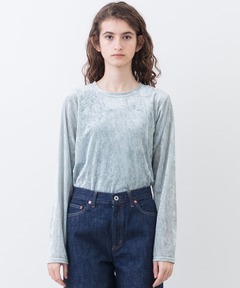 ベロアメッシュロングスリーブTシャツ