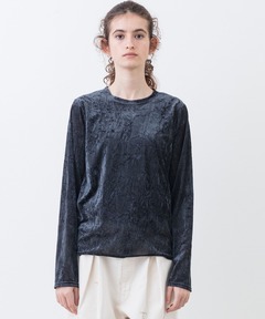 ベロアメッシュロングスリーブTシャツ
