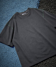 Firsthand | Firsthand/ファーストハンド ボックスシルエット 配色ラダーステッチ クルーネック Tシャツ(Tシャツ/カットソー)