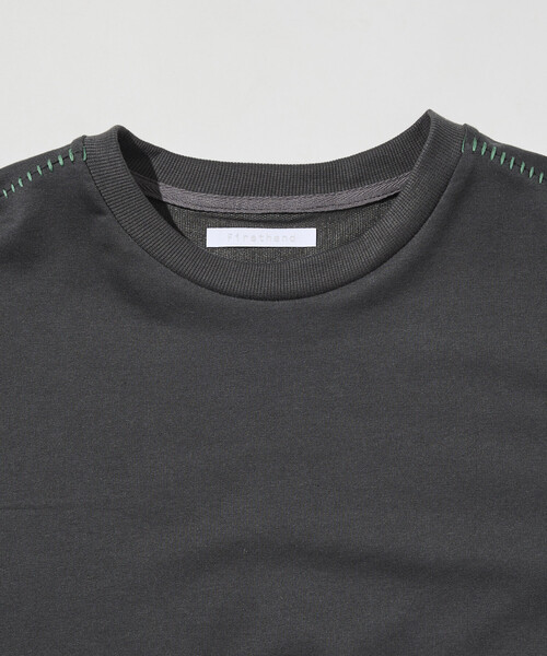 Firsthand(ファーストハンド)の「Firsthand/ファーストハンド ボックスシルエット 配色ラダーステッチ クルーネック Tシャツ(Tシャツ/カットソー・メンズ・ホワイト/ブラック/チャコールグレー・MEDIUM/LARGE)」の8枚目の写真