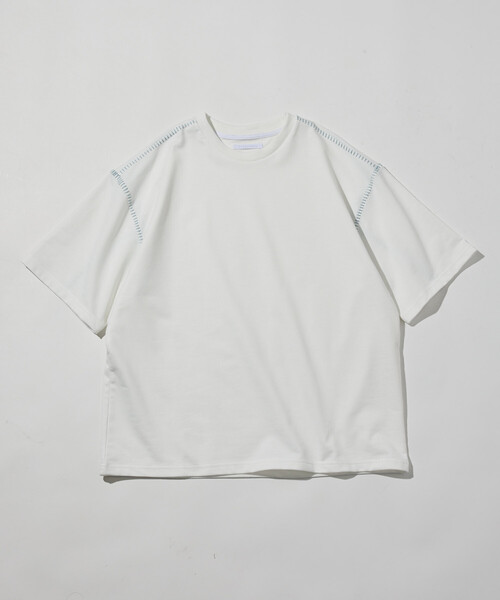 Firsthand(ファーストハンド)の「Firsthand/ファーストハンド ボックスシルエット 配色ラダーステッチ クルーネック Tシャツ(Tシャツ/カットソー・メンズ・ホワイト/ブラック/チャコールグレー・MEDIUM/LARGE)」の17枚目の写真