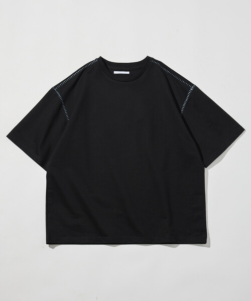 Firsthand(ファーストハンド)の「Firsthand/ファーストハンド ボックスシルエット 配色ラダーステッチ クルーネック Tシャツ(Tシャツ/カットソー・メンズ・ホワイト/ブラック/チャコールグレー・MEDIUM/LARGE)」の19枚目の写真