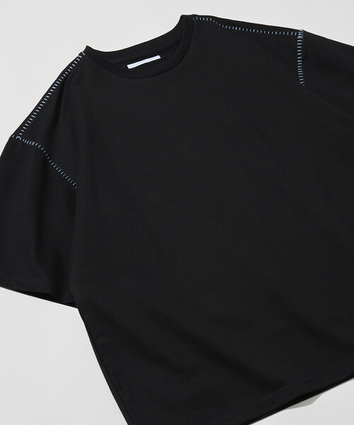 Firsthand(ファーストハンド)の「Firsthand/ファーストハンド ボックスシルエット 配色ラダーステッチ クルーネック Tシャツ(Tシャツ/カットソー・メンズ・ホワイト/ブラック/チャコールグレー・MEDIUM/LARGE)」の20枚目の写真
