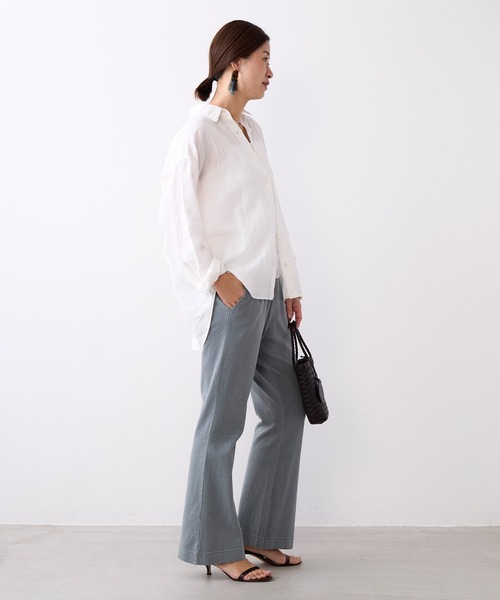 MICA&DEAL(マイカ&ディール)の「ラミー2WAYシアーシャツ(シャツ/ブラウス・レディース・キャメル/ラベンダー/ブラック/オフホワイト・FREE)」の9枚目の写真