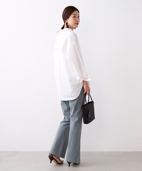 MICA&DEAL(マイカ&ディール)の「ラミー2WAYシアーシャツ(シャツ/ブラウス・レディース・キャメル/ラベンダー/ブラック/オフホワイト・FREE)」の10枚目の写真