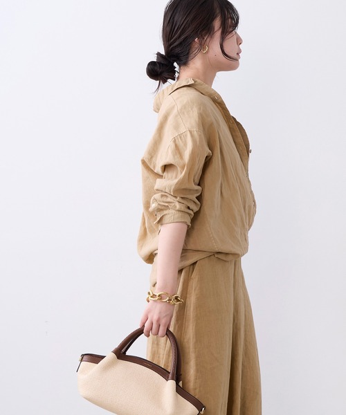 MICA&DEAL(マイカ&ディール)の「ラミー2WAYシアーシャツ(シャツ/ブラウス・レディース・キャメル/ラベンダー/ブラック/オフホワイト・FREE)」の19枚目の写真