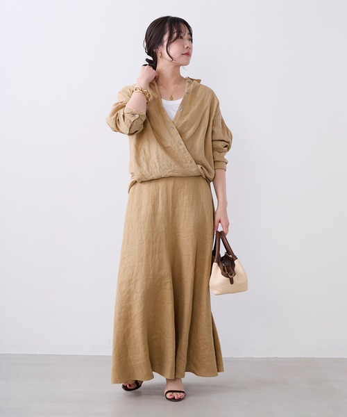 MICA&DEAL(マイカ&ディール)の「ラミー2WAYシアーシャツ(シャツ/ブラウス・レディース・キャメル/ラベンダー/ブラック/オフホワイト・FREE)」の22枚目の写真