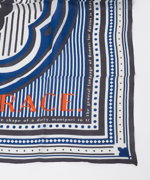 manipuri（マニプリ）の「【別注】＜manipuri＞C/SI ストール ‐united LOVE project 2026‐（ストール/ショール・レディース・コバルトブルー・FREE）」の6枚目の写真