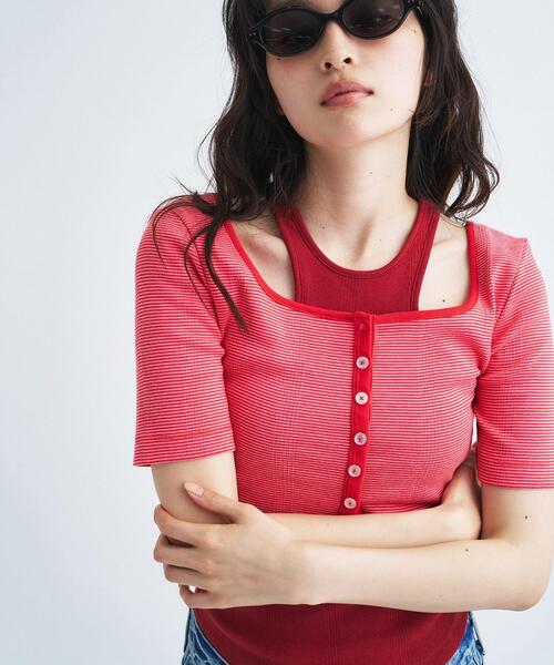 CODE A(コードエー)の「Robert P. Miller*CODE A|twin layer tank set(その他トップス・レディース・レッド系1/ブラック/ライトイエロー系/グレー/ライトブルー・00)」の5枚目の写真