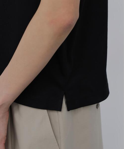 human woman(ヒューマンウーマン)の「◆【ウォッシャブル】レース衿スムースTシャツ(Tシャツ/カットソー・レディース・グレー/ブラック・MEDIUM)」の13枚目の写真
