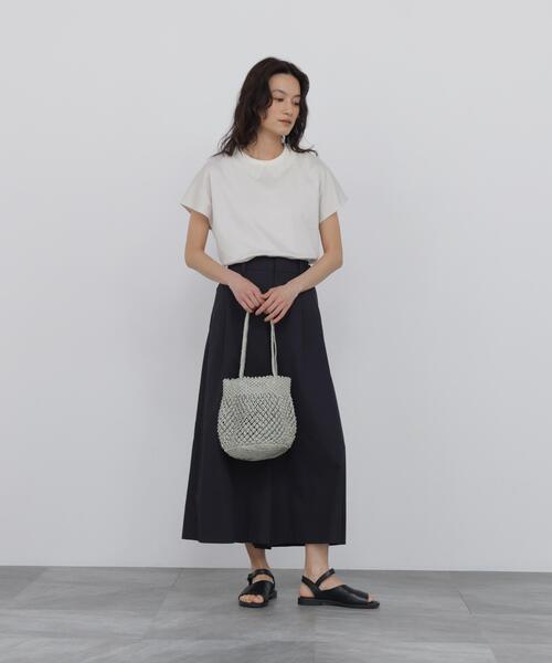 human woman(ヒューマンウーマン)の「◆【ウォッシャブル】レース衿スムースTシャツ(Tシャツ/カットソー・レディース・グレー/ブラック・MEDIUM)」の17枚目の写真