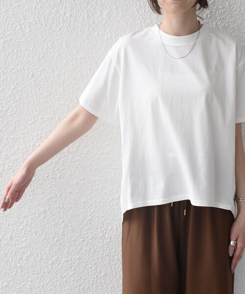 SHIPS Colors(シップス カラーズ)の「SHIPS Colors:〈手洗い可能〉バックティアード デザイン カットソー(Tシャツ/カットソー・レディース・イエロー/ブラック/オフホワイト・ONE SIZE)」の17枚目の写真