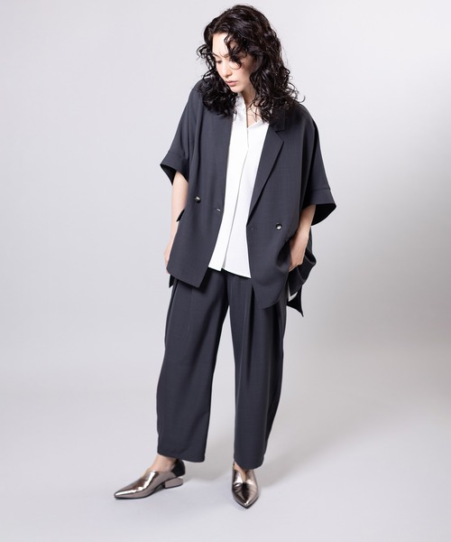 OSMOSIS(オズモーシス)の「タックカーブパンツ(その他パンツ・レディース・ダークグレー/ブラック/ライトグレー・ONE SIZE)」の12枚目の写真
