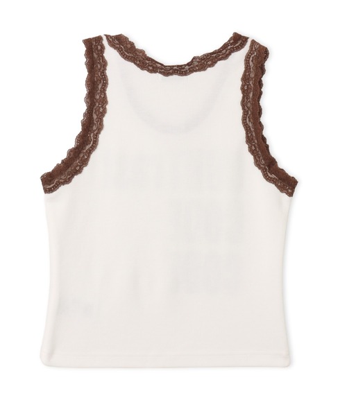 atmos pink（アトモスピンク）の「atmos pink Lace Tank Top / アトモス ピンク レース タンクトップ（タンクトップ・レディース・ホワイト/ブラック・FREE）」の3枚目の写真