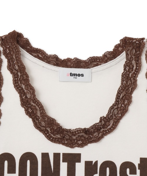 atmos pink（アトモスピンク）の「atmos pink Lace Tank Top / アトモス ピンク レース タンクトップ（タンクトップ・レディース・ホワイト/ブラック・FREE）」の6枚目の写真