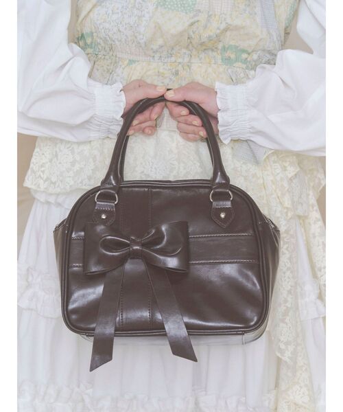 merry jenny(メリージェニー)の「bow ribbon gift bag(ハンドバッグ・レディース・ブルー/レッド/ブラウン・FREE)」の1枚目の写真