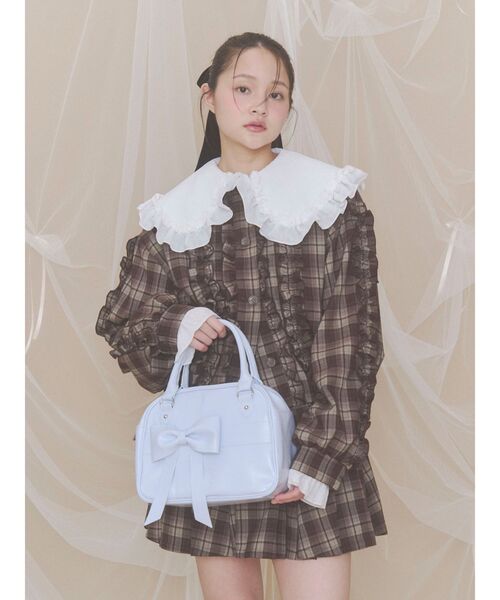 merry jenny(メリージェニー)の「bow ribbon gift bag(ハンドバッグ・レディース・ブルー/レッド/ブラウン・FREE)」の5枚目の写真