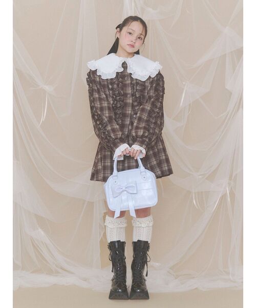 merry jenny(メリージェニー)の「bow ribbon gift bag(ハンドバッグ・レディース・ブルー/レッド/ブラウン・FREE)」の6枚目の写真