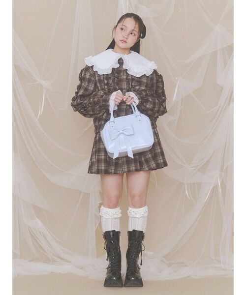 merry jenny(メリージェニー)の「bow ribbon gift bag(ハンドバッグ・レディース・ブルー/レッド/ブラウン・FREE)」の7枚目の写真