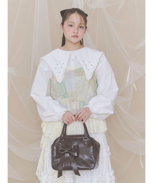 merry jenny(メリージェニー)の「bow ribbon gift bag(ハンドバッグ・レディース・ブルー/レッド/ブラウン・FREE)」の13枚目の写真