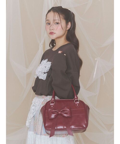 merry jenny(メリージェニー)の「bow ribbon gift bag(ハンドバッグ・レディース・ブルー/レッド/ブラウン・FREE)」の16枚目の写真