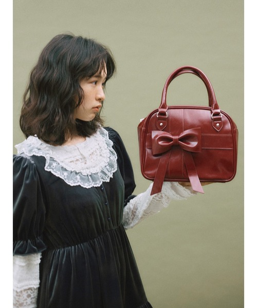 merry jenny(メリージェニー)の「bow ribbon gift bag(ハンドバッグ・レディース・ブルー/レッド/ブラウン・FREE)」の8枚目の写真