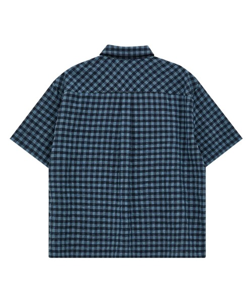HOODHOOD(フッドフッド)の「【UNISEX】HOODHOOD/スターアップリケチェックシャツ(シャツ/ブラウス・レディース・ブラック/ブルー・MEDIUM)」の11枚目の写真