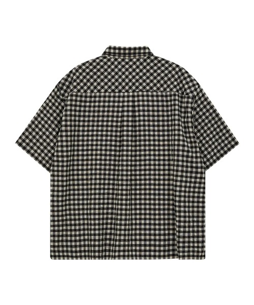 HOODHOOD(フッドフッド)の「【UNISEX】HOODHOOD/スターアップリケチェックシャツ(シャツ/ブラウス・レディース・ブラック/ブルー・MEDIUM)」の5枚目の写真