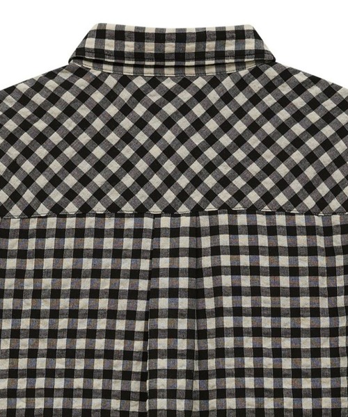 HOODHOOD(フッドフッド)の「【UNISEX】HOODHOOD/スターアップリケチェックシャツ(シャツ/ブラウス・レディース・ブラック/ブルー・MEDIUM)」の7枚目の写真