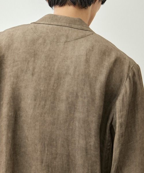 CITY TOKYO（シティトウキョウ）の「【CITY TOKYO/シティートーキョー】Fade linen リラックスジャケット（テーラードジャケット・メンズ・ベージュ/ダークグレー・2/1/3）」の10枚目の写真