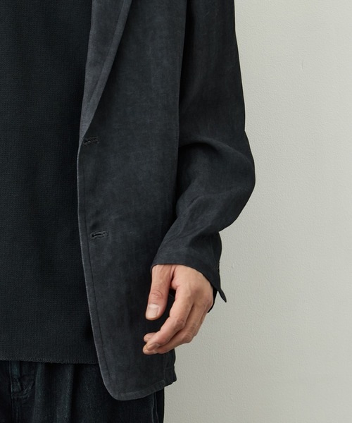CITY TOKYO（シティトウキョウ）の「【CITY TOKYO/シティートーキョー】Fade linen リラックスジャケット（テーラードジャケット・メンズ・ベージュ/ダークグレー・2/1/3）」の21枚目の写真