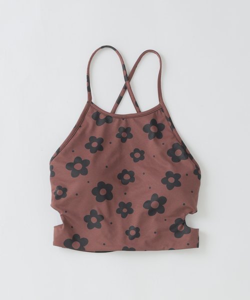 IENA ENFANT(イエナアンファン)の「【myriam swim/ミリアムスイム】 Cropped High NeckTop(大人サイズ)(水着・レディース・ブラウン・SMALL)」の1枚目の写真