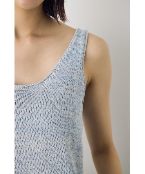AZUL by moussy(アズールバイマウジー)の「メランジニットキャミソール(キャミソール・レディース・ブルー系その他/ベージュ系その他/イエロー系その他・SMALL/MEDIUM)」の16枚目の写真