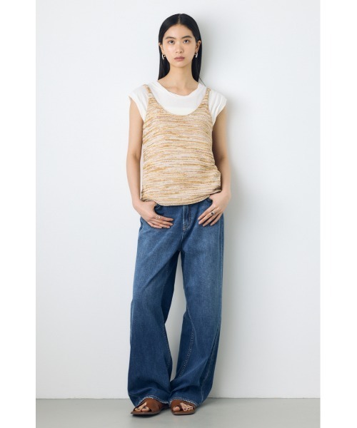 AZUL by moussy(アズールバイマウジー)の「メランジニットキャミソール(キャミソール・レディース・ブルー系その他/ベージュ系その他/イエロー系その他・SMALL/MEDIUM)」の22枚目の写真